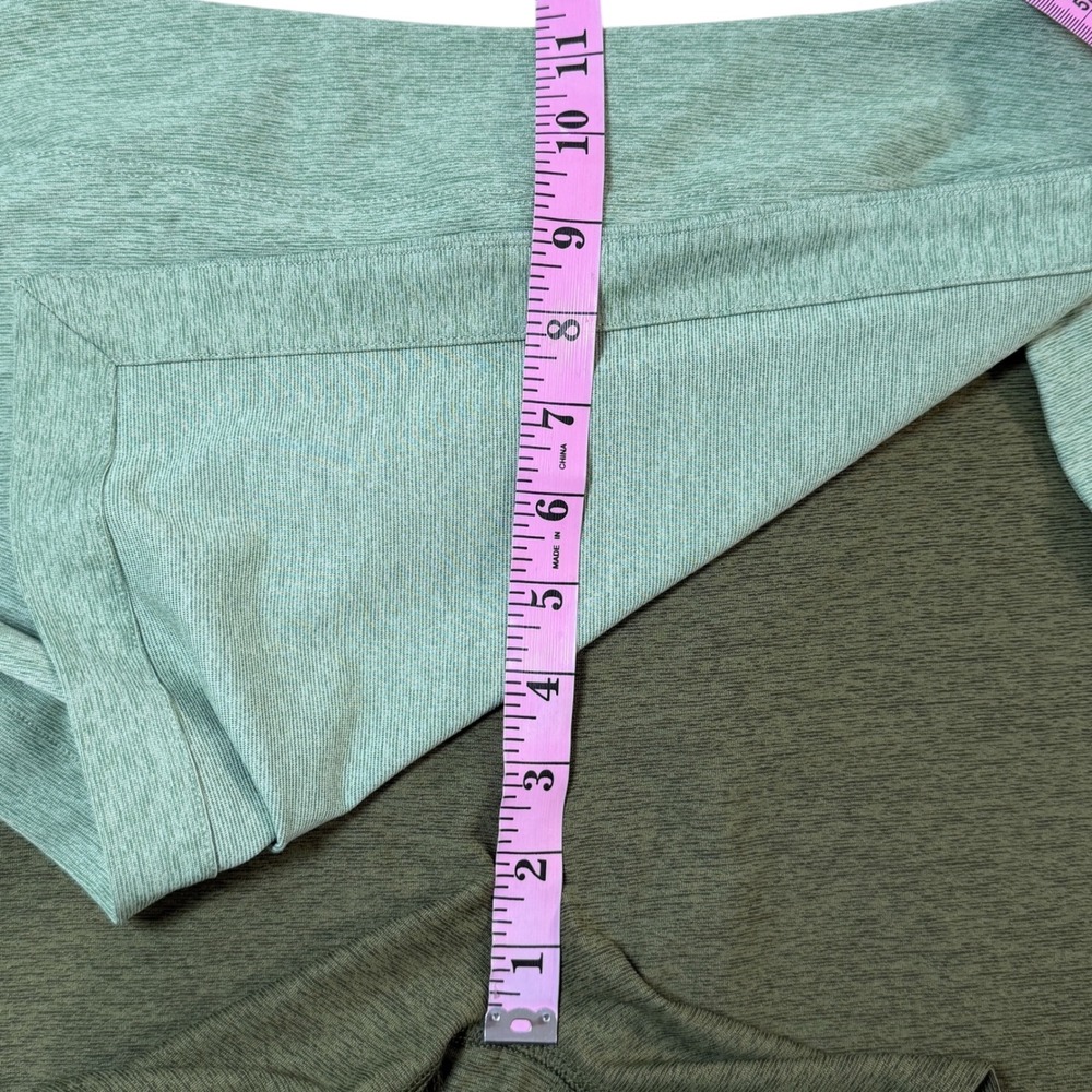 Outdoor Voices Court Skort Sage Green Heather Wrap Front Athletic Tennis Skirt L - Picture 5 of 10